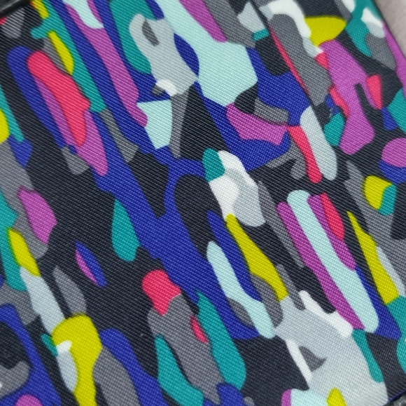 Vera Bradley Black Watercolor Brush Stroke Envelope Wristlet Wallet Clutch Zip - Picture 5 of 13